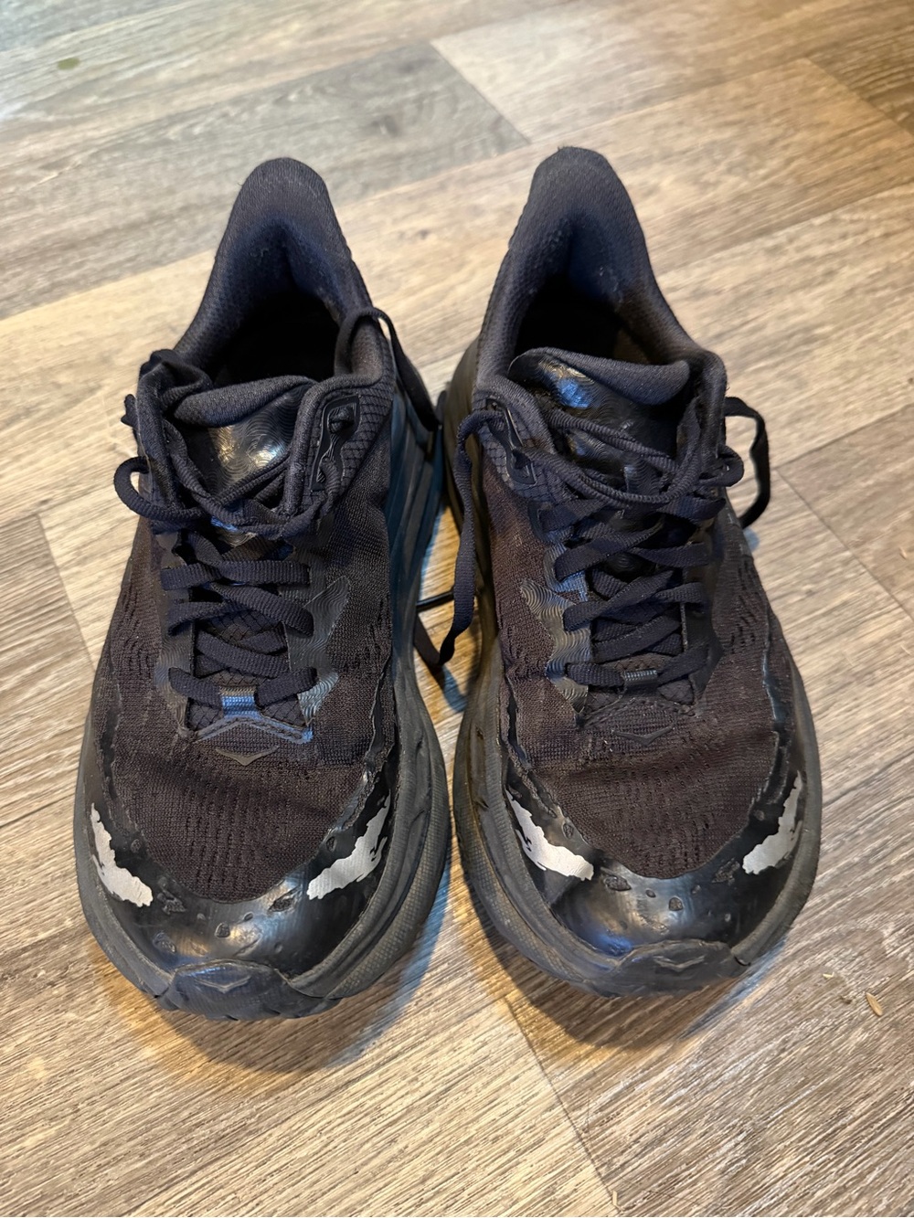 Hoka Stinson Women's Size 6.5  $40 Black Athletic Shoes with Silver Accents